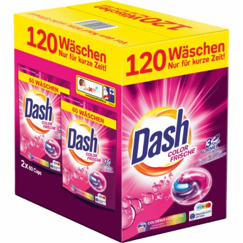 Капсулы для стирки цветных вещей Dash Color Frische 3в1 120 WA 2,988 кг (30827160)