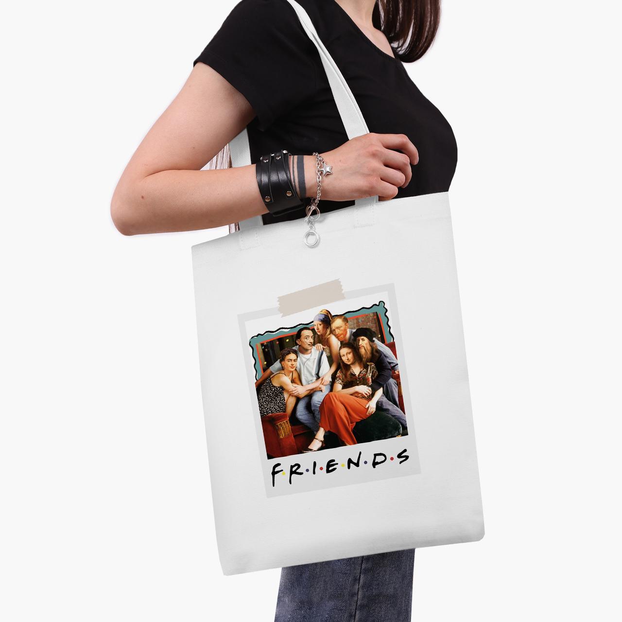 Эко сумка шоппер van Gogh La Gioconda Frida Kahlo Friends 41x35 см Белый (9227-2954-WT1)