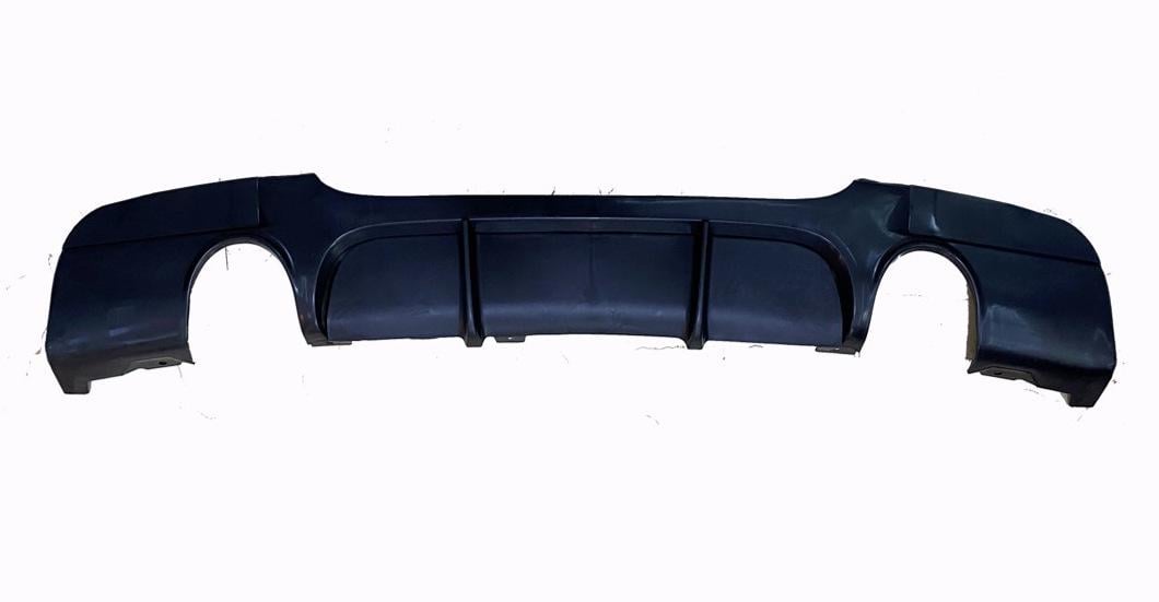 Диффузор заднего бампера под двусторонний одинарный выхлоп GBT для M-Sport для BMW 3 серия E-90/91/92/93 2005-2011 гг. -пластик Черный (176762)