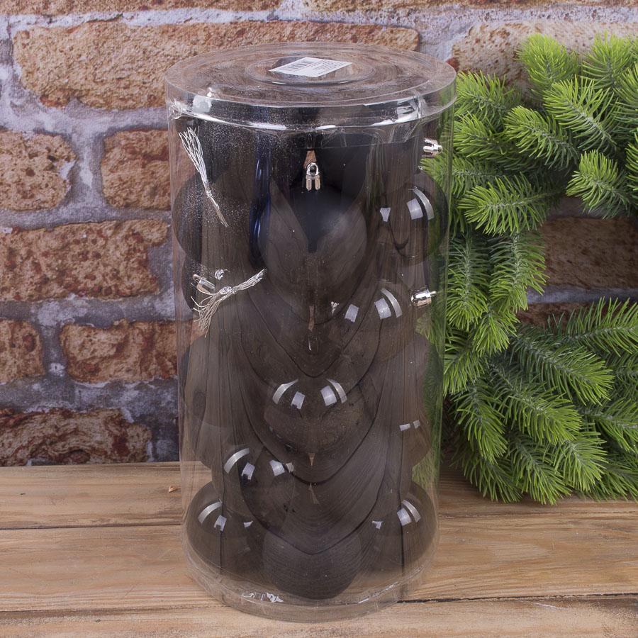 Шары елочные 6 см 30 шт. Черный (1185-2)