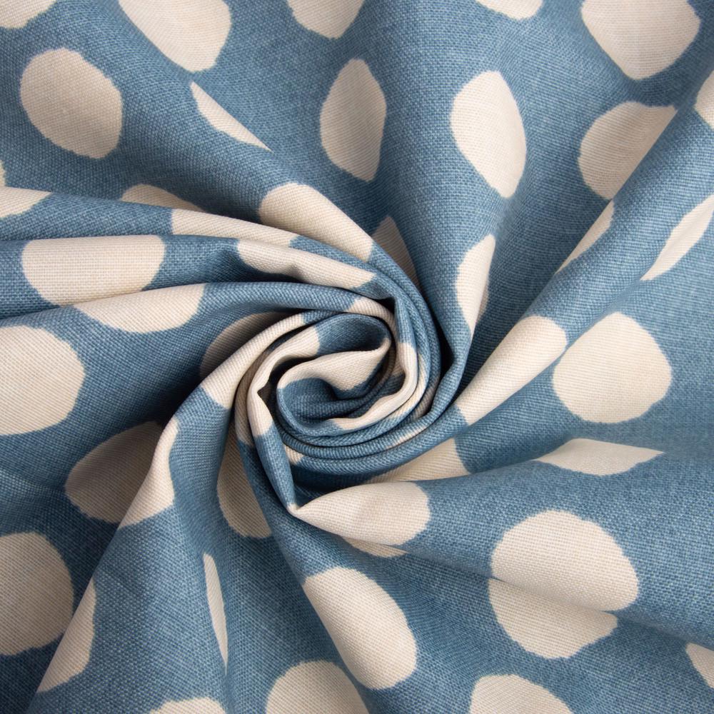 Тканина декоративна Прем'єр V-04 Горошок з водовідштовхувальним просоченням Блакитний (2338317202)