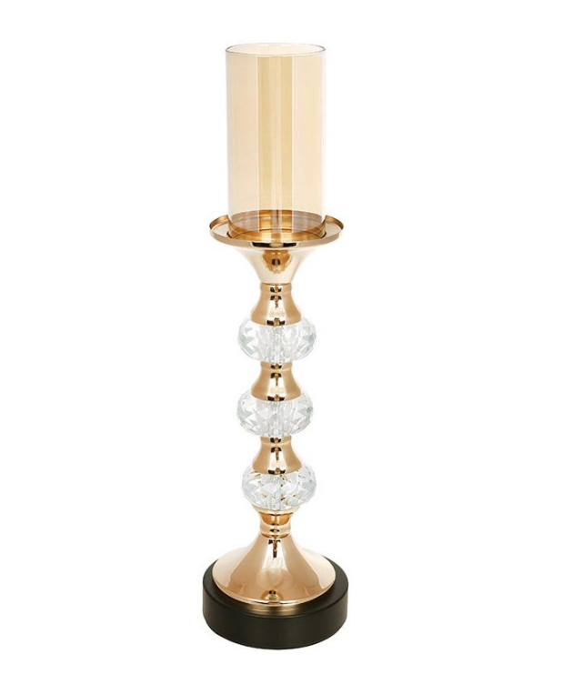 Подсвечник металлический со стеклянной колбой Golden Aura 39 см (BD-448-073) Подсвечник металлический со стеклянной колбой Golden Aura 39 см (BD-448-073)