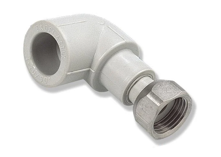 Уголок переход с накидной гайкой Wavin Ekoplastik 20 мм G-1/2 90° (SKOM02020X)