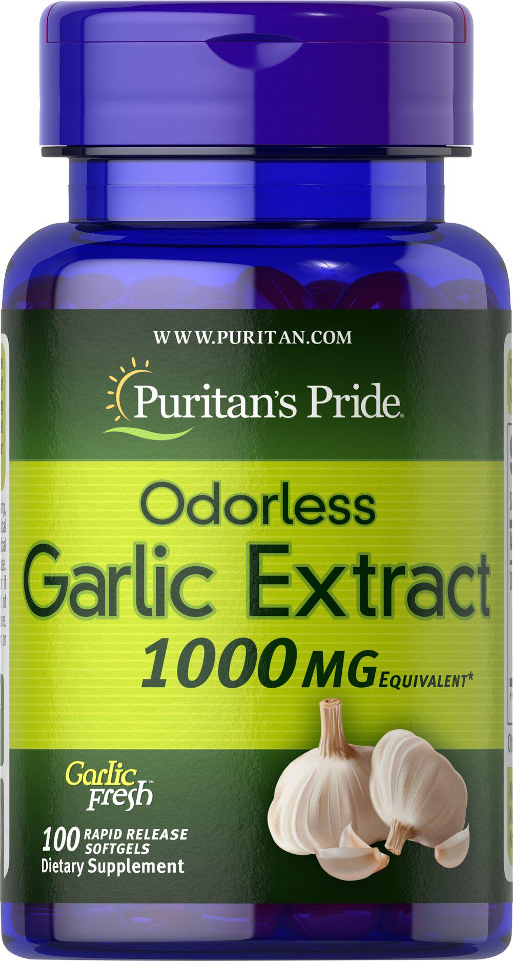 Екстракт часнику Puritans Pride Garlic Extract 1000 мг 100 кап. (1149)