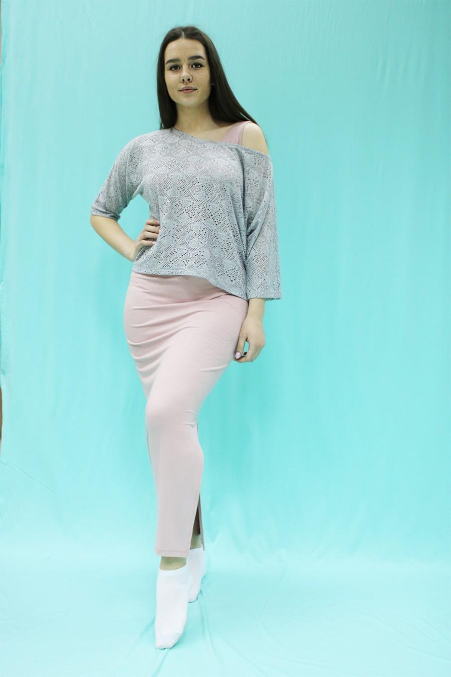 Комплект Effetto платье/джемпер р. 42/S Серый/Бежевый (69038) - фото 1 Комплект Effetto платье/джемпер р. 42/S Серый/Бежевый (69038) - фото 1