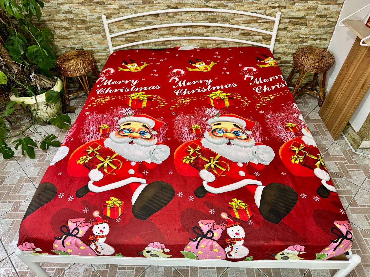 Простынь на резинке из сатина Новогодний 160х200 см (S-NY-2/WP/x160) - фото 3 Простынь на резинке из сатина Новогодний 160х200 см (S-NY-2/WP/x160) - фото 3