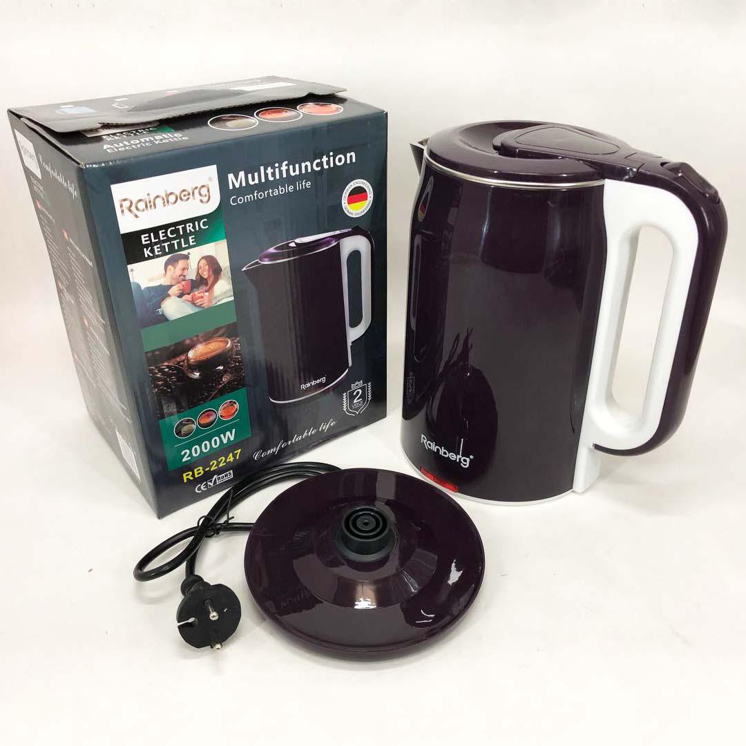 Електрочайник Rainberg RB-2247 2000 Вт 2 л Баклажановий (322923) - фото 4