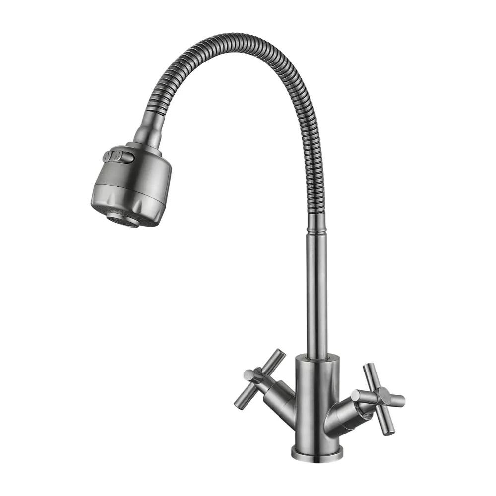 Смеситель для кухни Wezer VAL4D-10 с рефлекторным изливом нержавеющая сталь (SQ-1040376)