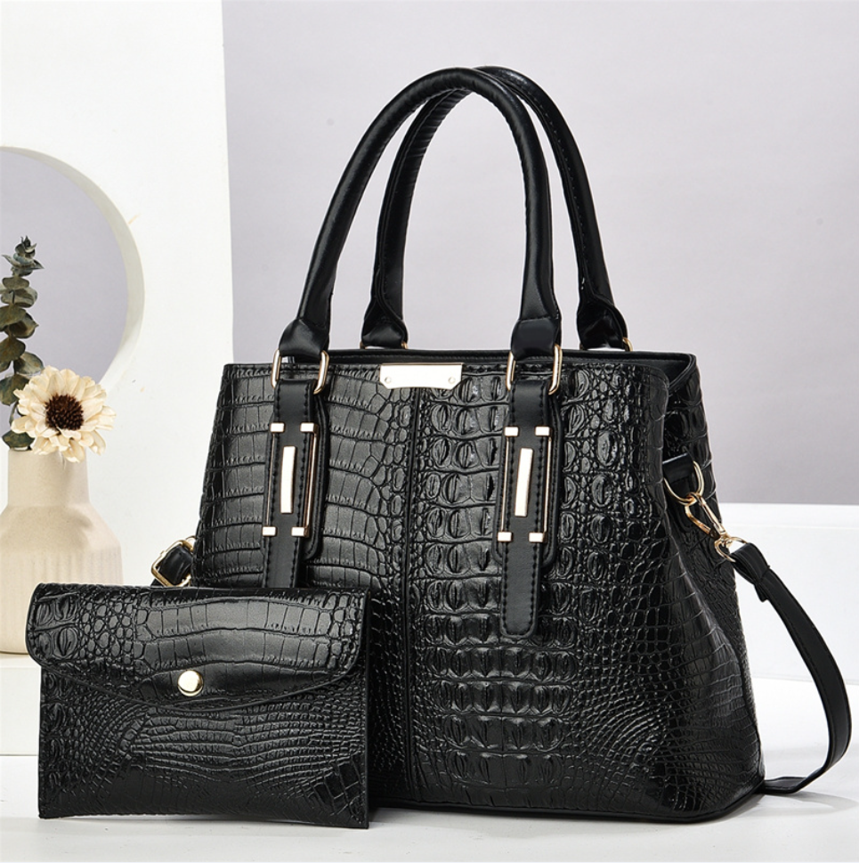 Женская сумка классическая с кошельком Черный (СЧА45)