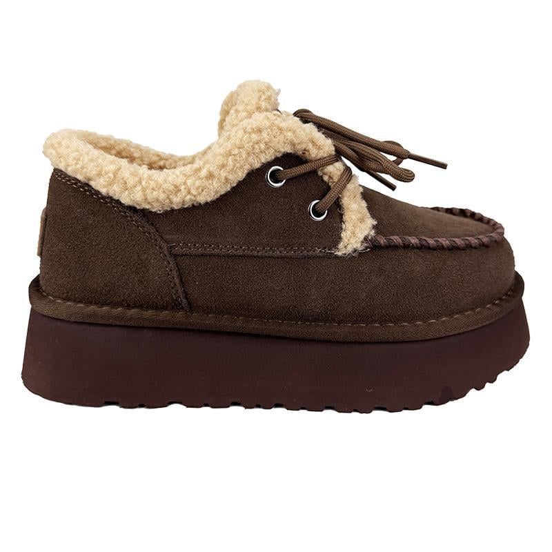 Черевики жіночі хутряні тедді на шнурівці 2055-24 p. 38 23,5 см Коричневий - фото 1 Черевики жіночі хутряні тедді на шнурівці 2055-24 p. 38 23,5 см Коричневий - фото 1