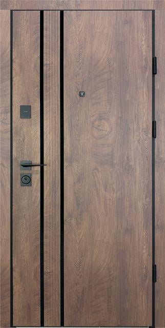 Дверь входная для квартиры CITY MAX 2 спил дерева 960x2050 мм Коньячный (93711)