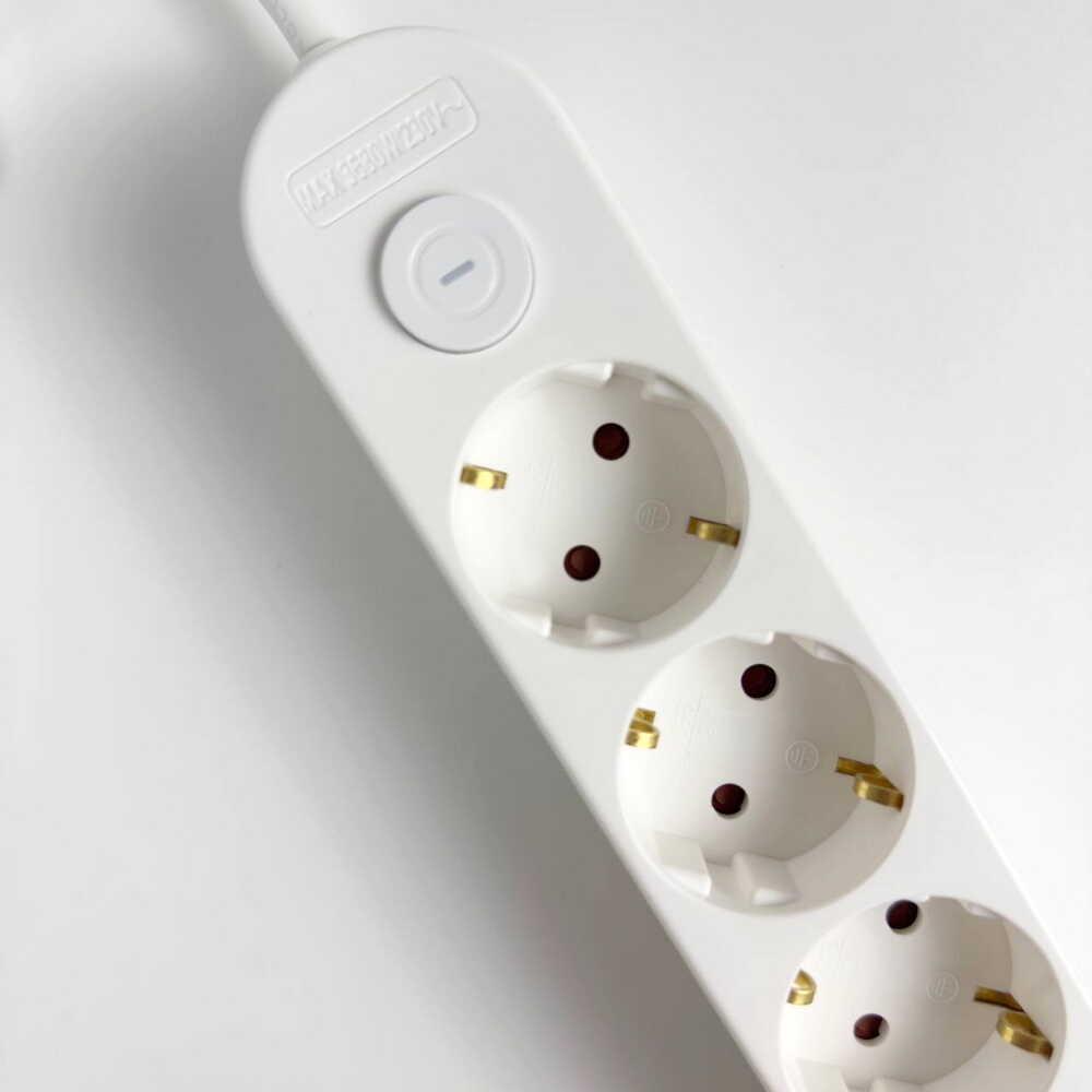 Подовжувач тримісний АСКО-УКРЕМ Ornat побутовий з з/к USB Type-C 2 м Білий (ECO019001001) - фото 4 Подовжувач тримісний АСКО-УКРЕМ Ornat побутовий з з/к USB Type-C 2 м Білий (ECO019001001) - фото 4