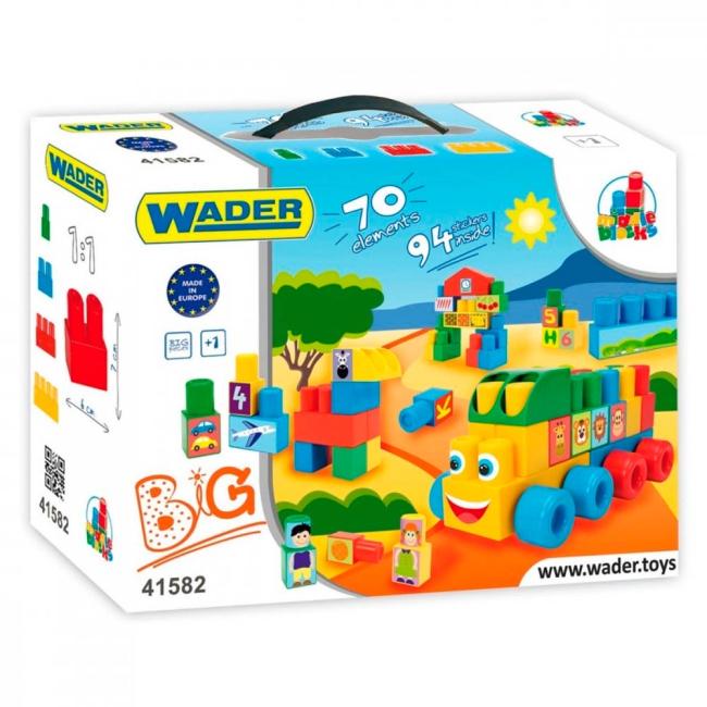 Конструктор Wader Middle Blocks из пластика 70 дет. Разноцветный (150-98-41582)