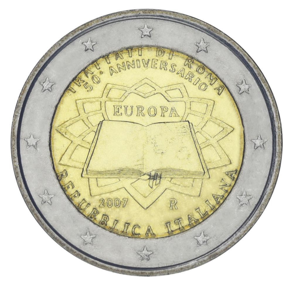Колекційна монета Італія 2 євро 2007 Римський договір UNC (KM#311)