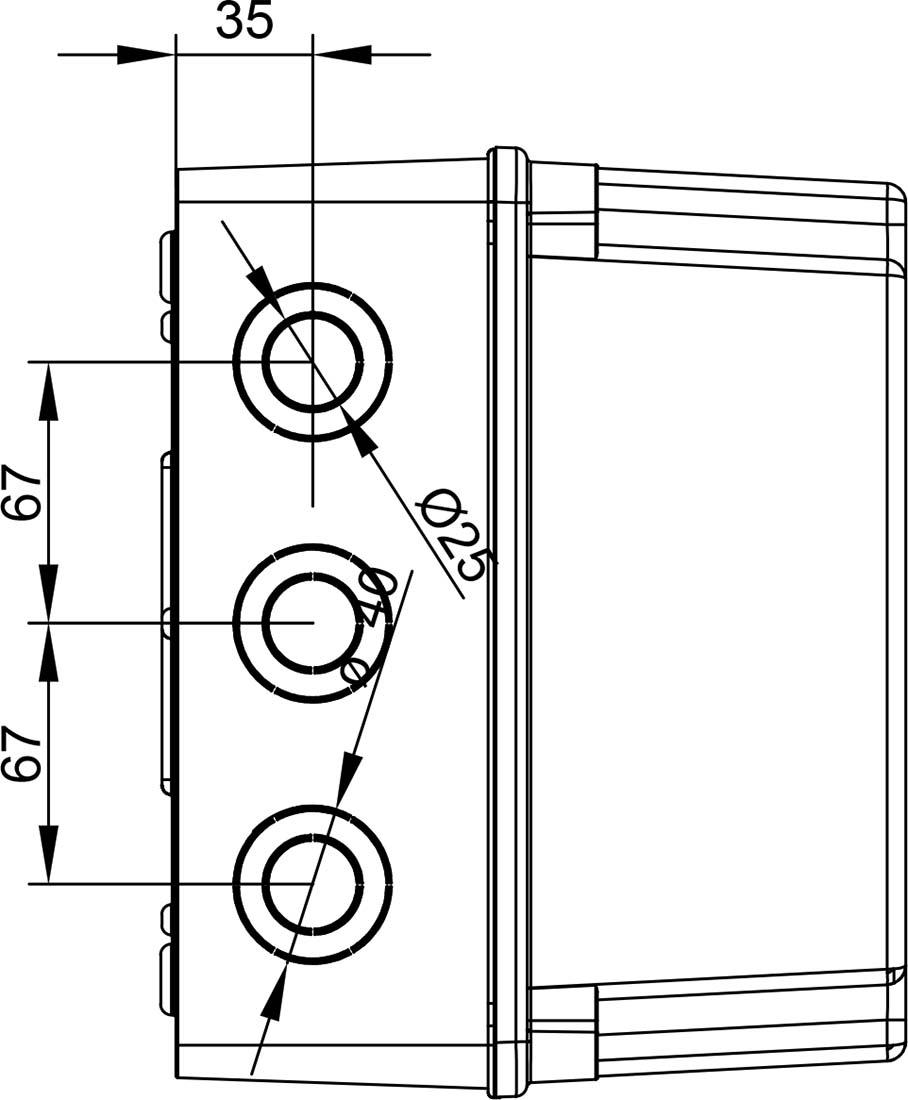 Коробка для элементов защиты двигателя IDE IP65 с непрозрачной крышкой 342x253x191 мм (GSV322) - фото 13