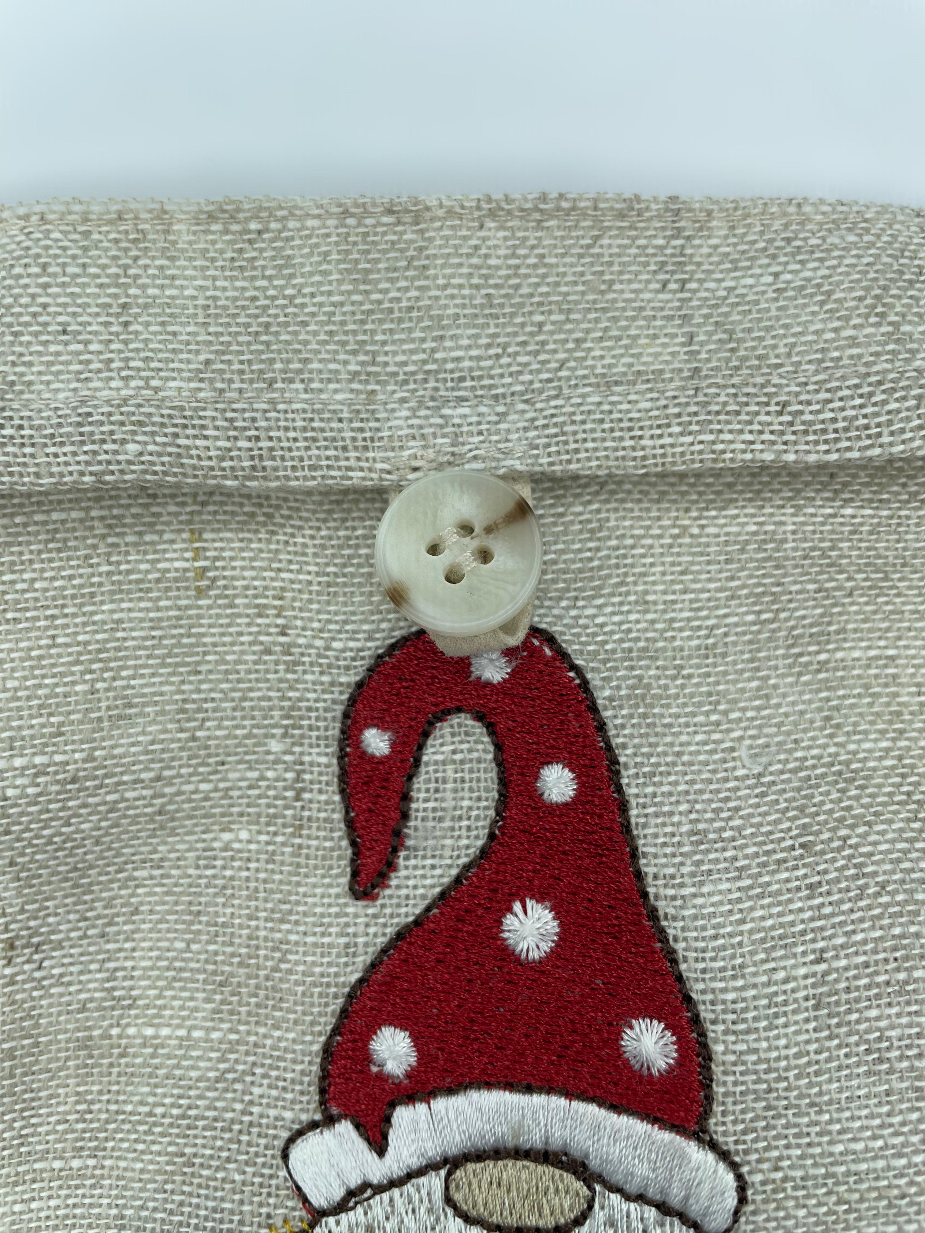 Подарочный мешочек с вышивкой Гном с подарком 15х20 см (30836281) - фото 3 Подарочный мешочек с вышивкой Гном с подарком 15х20 см (30836281) - фото 3