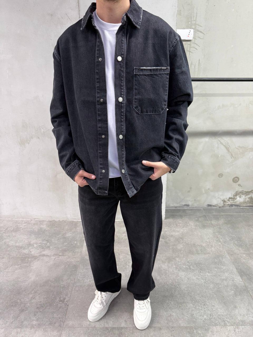 Куртка джинсовая мужская Brew демисезонная S Черный (A0144)