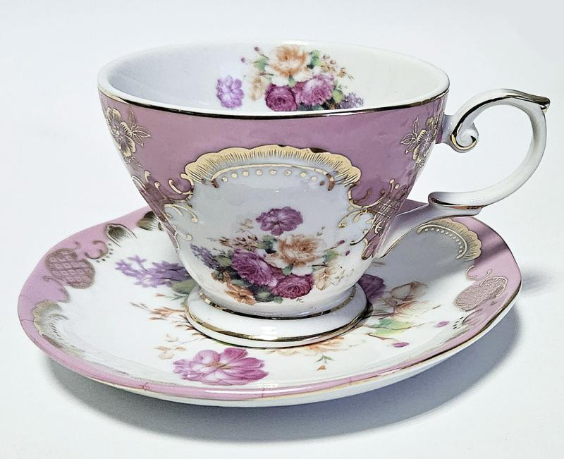 Набір чайно-кавовий чашка 200 мл із блюдцем Pink