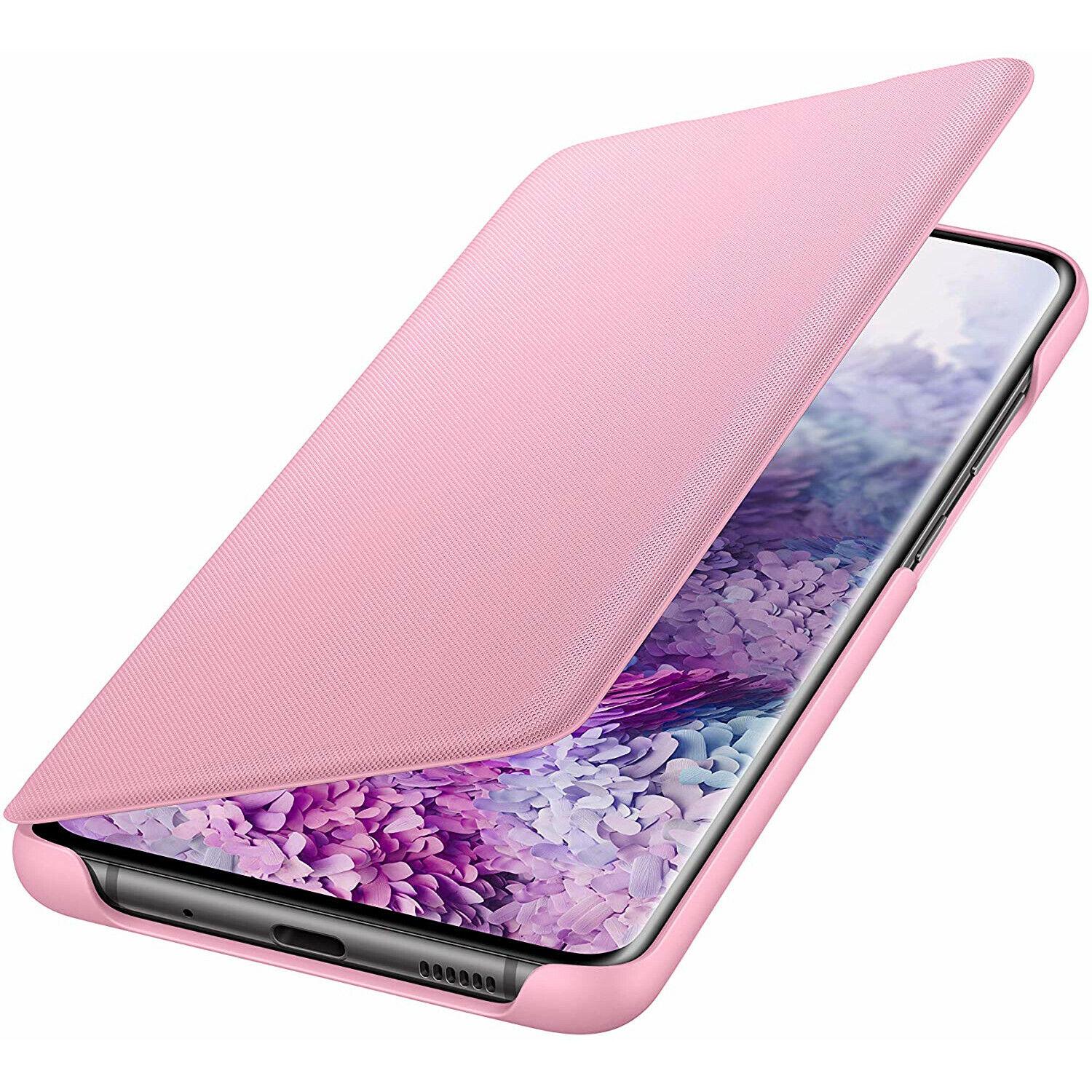 Смарт чехол книжка Samsung Galaxy S20 Plus SM-G985 LED Wallet Cover Pink Розовый - фото 2