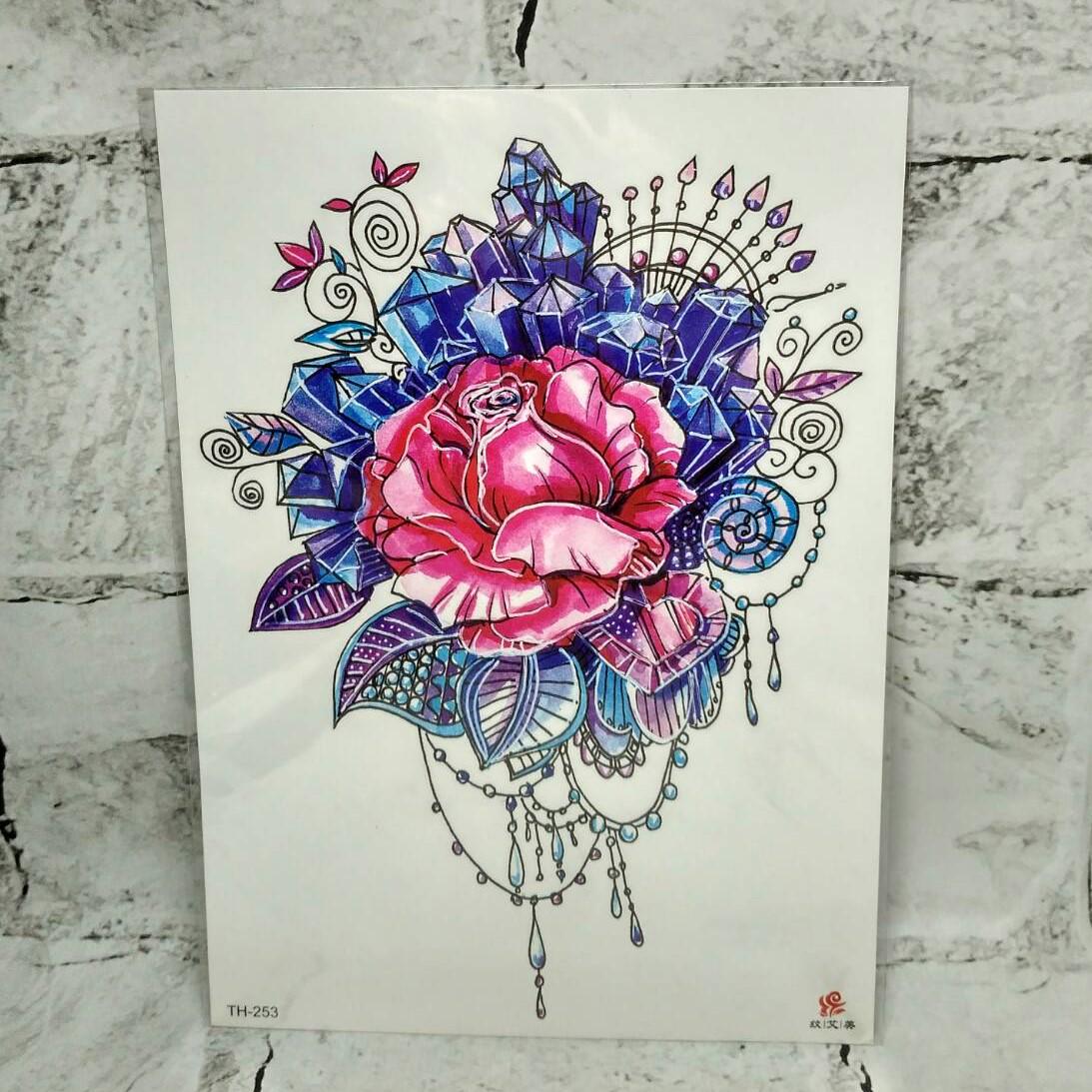 Временные тату Роза (TH-253)