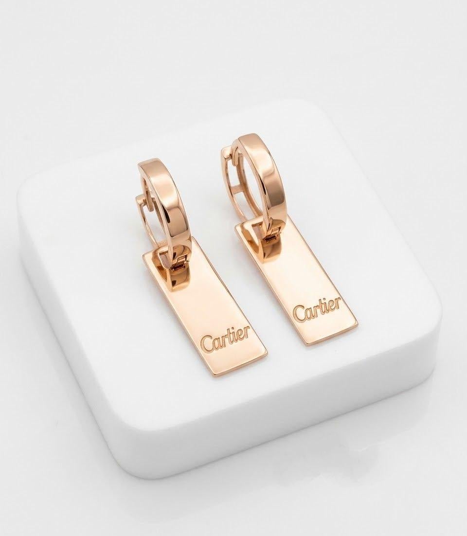 Золотые серьги "Монако" в стиле Cartier (0032) Золотые серьги "Монако" в стиле Cartier (0032)