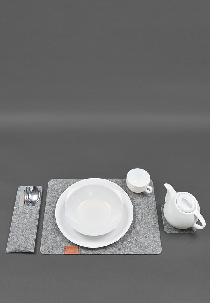 Набір для сервірування столу на 1 персону Світло-коричневий (A-028201)