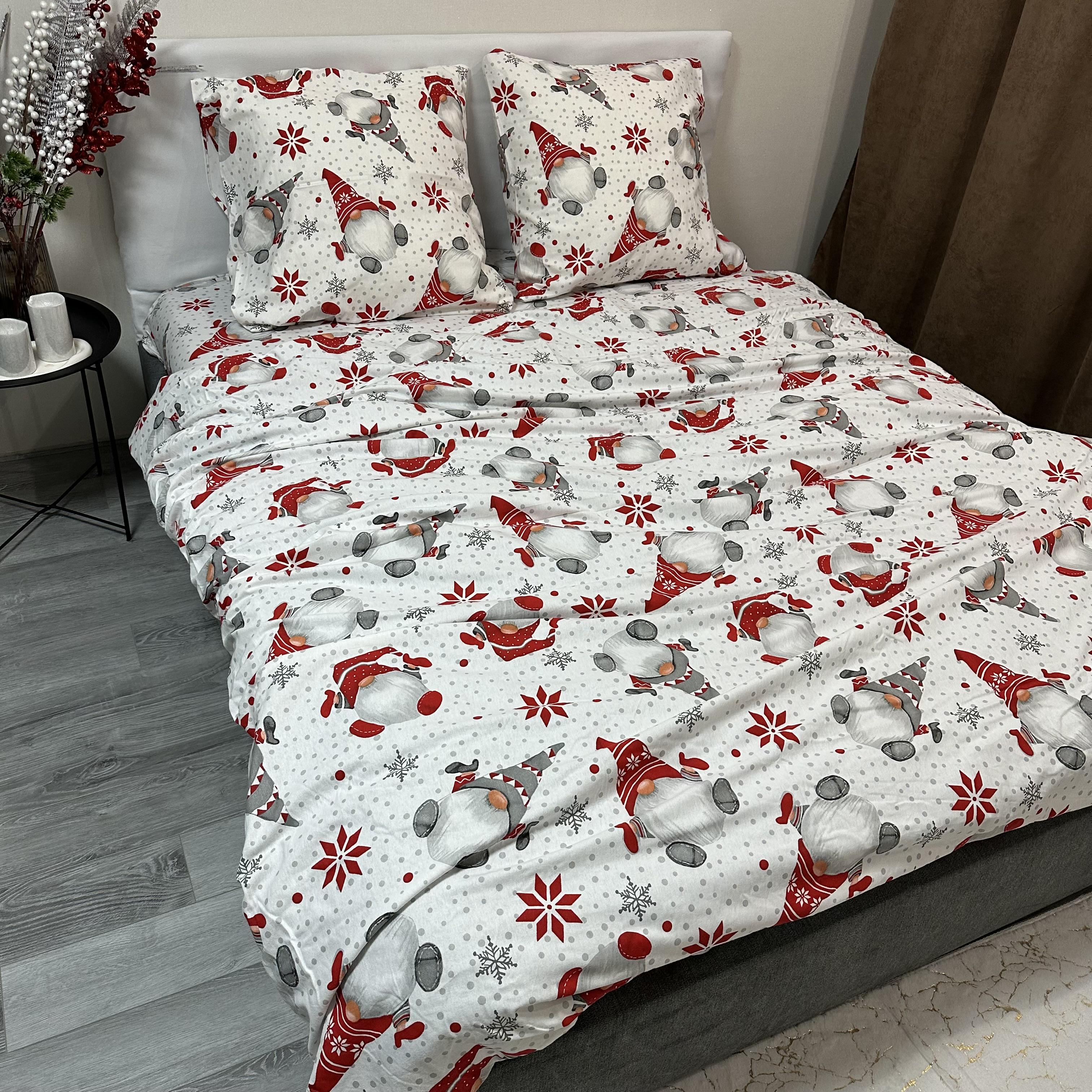 Комплект постільної білизни байкова Зимовий євро Білий (байка 9-3) - фото 8 Комплект постільної білизни байкова Зимовий євро Білий (байка 9-3) - фото 8