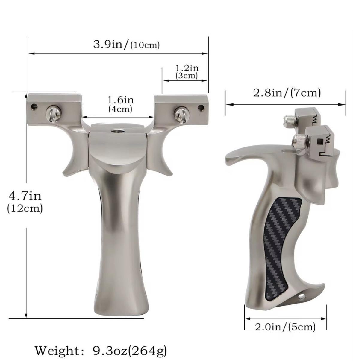 Рогатка металева SFU Titan Hunter з прицілом і карбоновими вставками (0029) - фото 4 Рогатка металева SFU Titan Hunter з прицілом і карбоновими вставками (0029) - фото 4