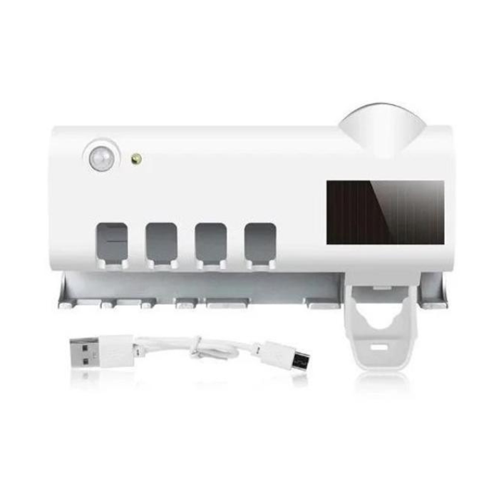 Стерилизатор для зубных щеток Multi-function Toothbrush Sterilizer на 4 секции с дозатором зубной пасты Белый (JX-5588) - фото 1 Стерилизатор для зубных щеток Multi-function Toothbrush Sterilizer на 4 секции с дозатором зубной пасты Белый (JX-5588) - фото 1