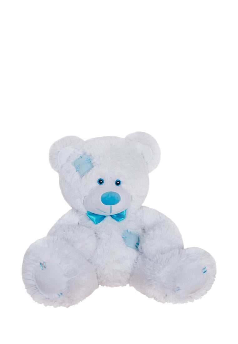 Мишка плюшевый Yarokuz Теодор с латками 65 см Белый