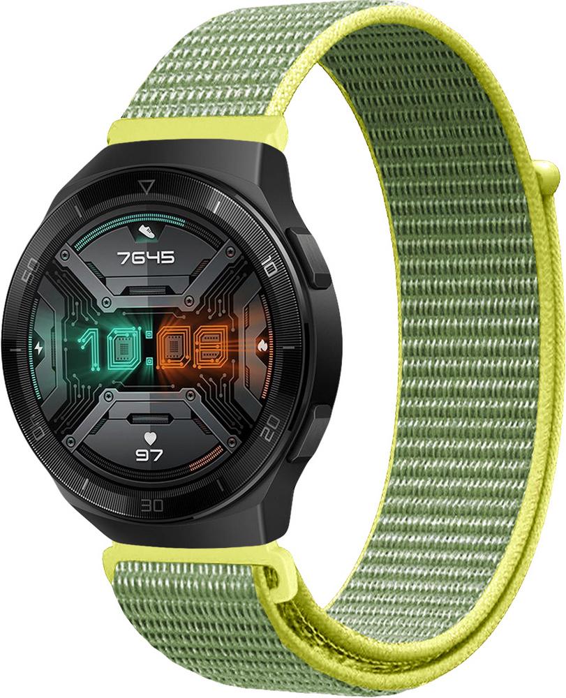 Ремешок нейлоновый Sport Loop для Huawei Watch GT2e 46 мм Gray/Yellow (16393-63)
