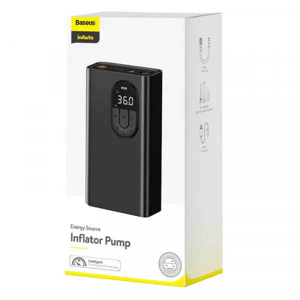 Автомобільний насос BASEUS Energy Source Inflator Pump акумуляторний 7500 mAh Black (CRNL040001) - фото 15