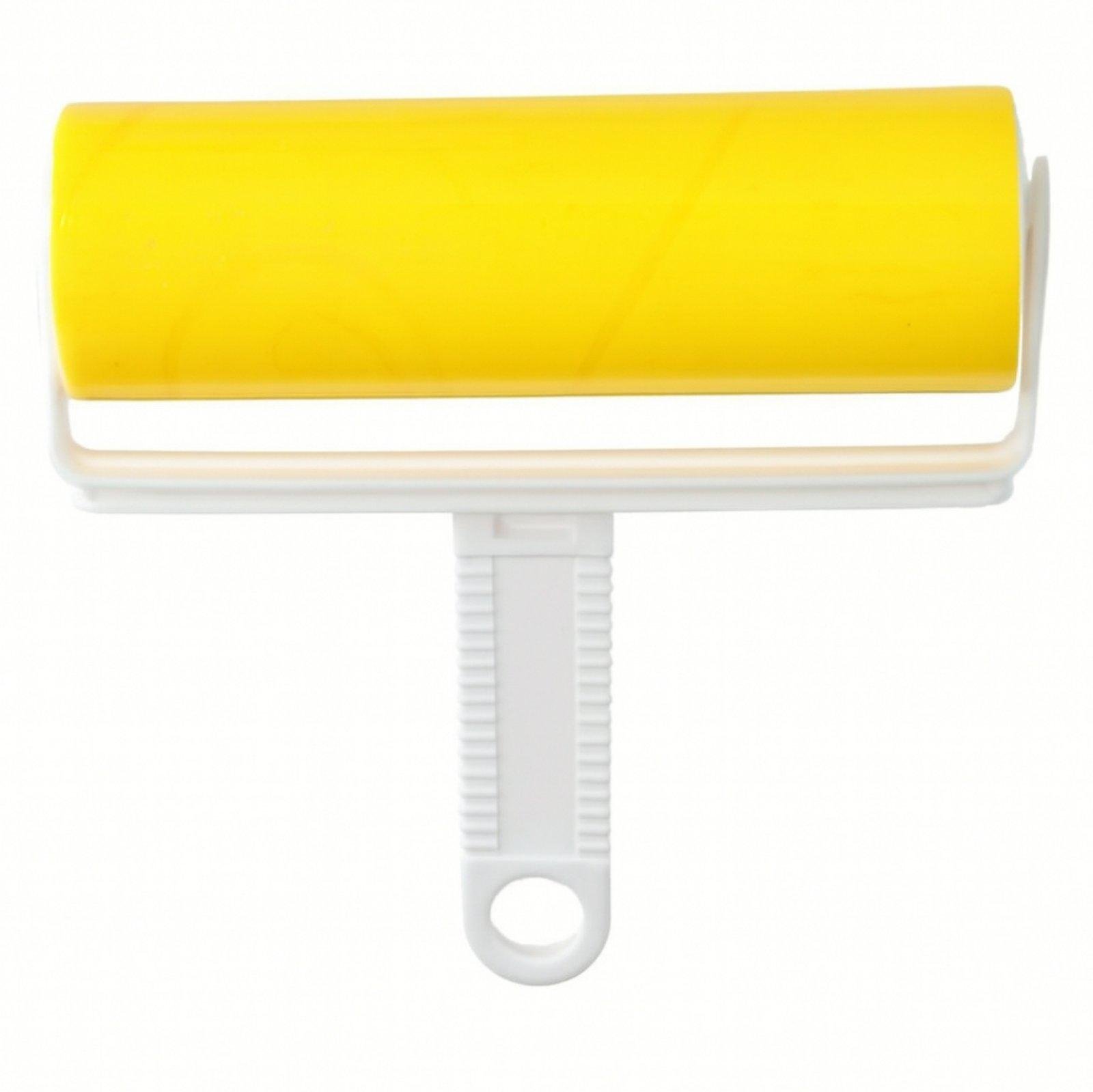 Ролик липкий силіконовий для чищення одягу 17,5 см Жовтий Ролик липкий силіконовий для чищення одягу 17,5 см Жовтий