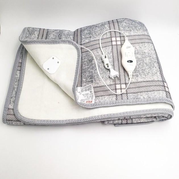 Электропростынь Клетка 2 режима работы 150x170 см Серый - фото 2 Электропростынь Клетка 2 режима работы 150x170 см Серый - фото 2