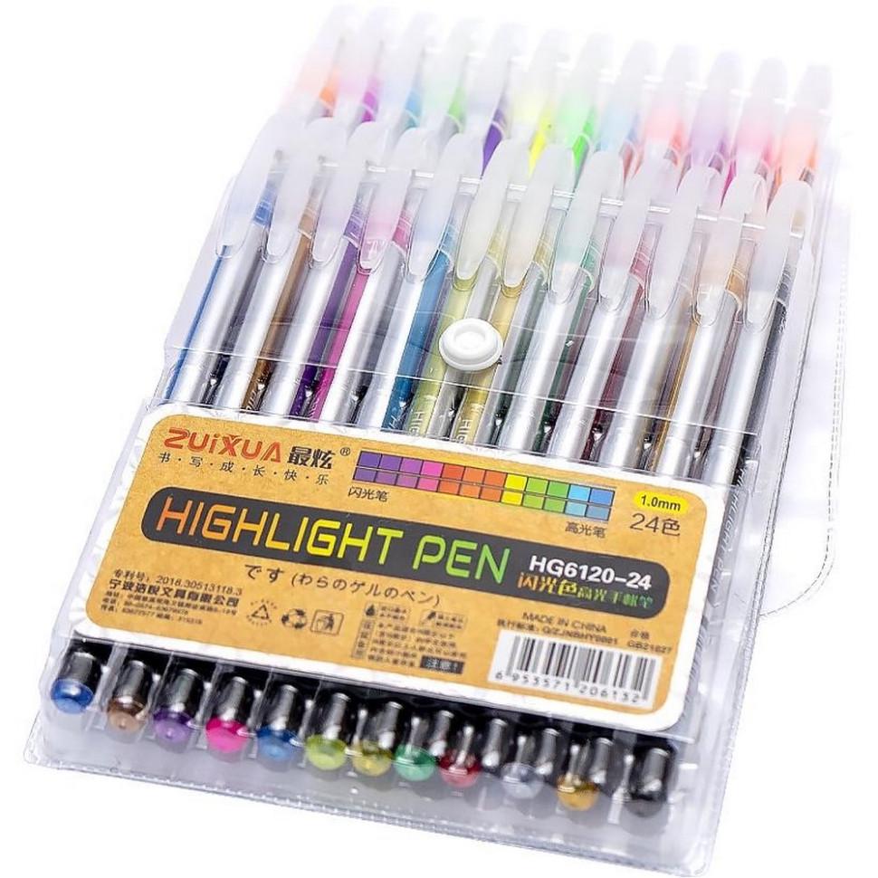Набор гелевых ручек Bambi Highlight Pen 24 цвета Разноцветный (WR-233-P-49)