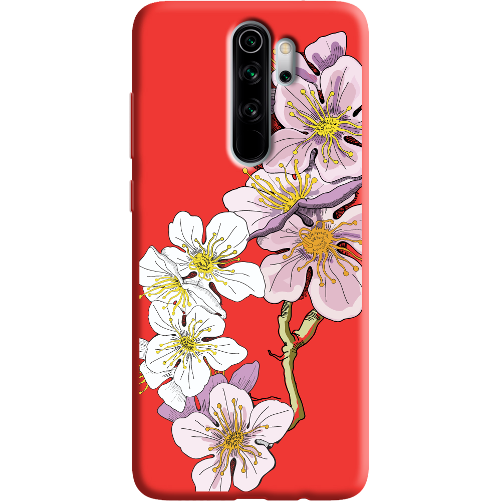 Чехол Boxface Xiaomi Redmi Note 8 Pro Cherry Blossom Красный силикон (38222-cc4-38666)