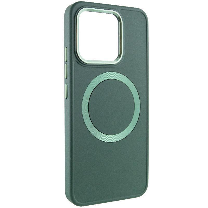 Противоударный TPU чехол Bonbon Metal Style with MagSafe для Xiaomi Redmi Note 13 4G Зелений / Army Green