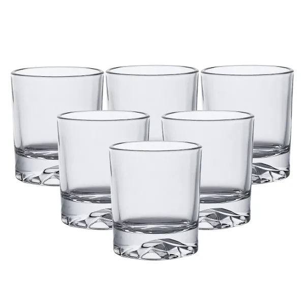 Набір склянок для віскі із товстого скла 6 шт. по 250 мл Прозорий