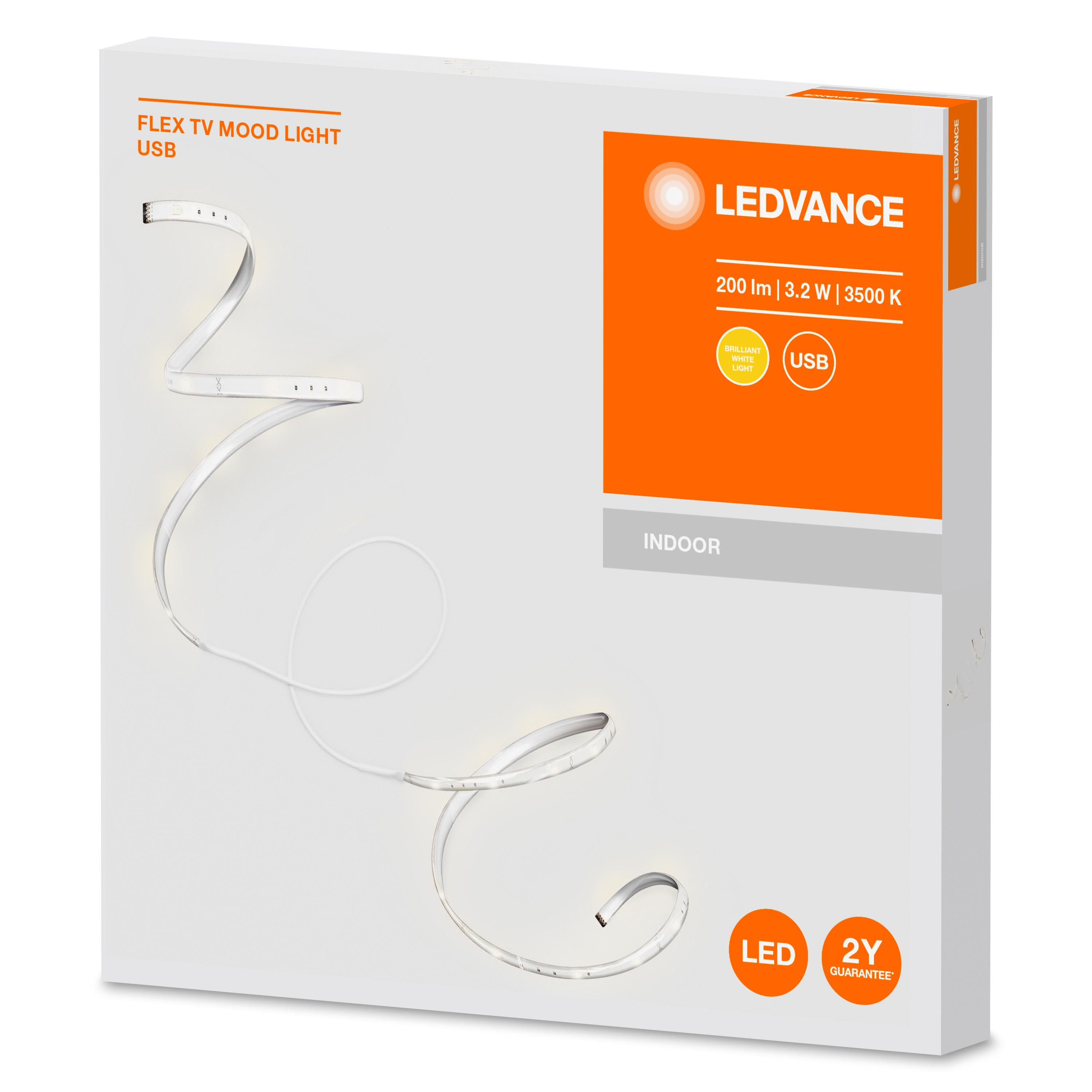 Світлодіодна стрічка Ledvance Flex Tv Mood light 2,7W 5V 110lm 3500K IP20 1500х2,9х8 мм (4058075666894) - фото 3