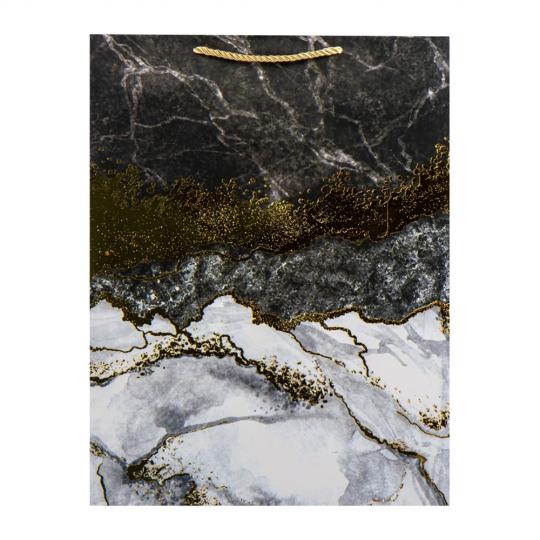 Подарочный пакет Elisey Изысканный подарок 26х32 см Черно-белый (9069-013)