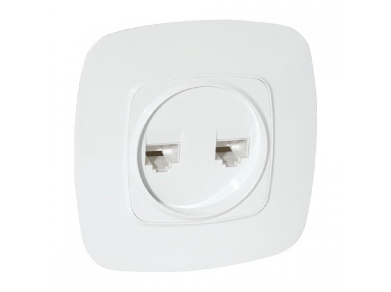 Розетка встроенная HOROZ ELECTRIC ELA компьютерная двойная Белый (112-007-0017-010)