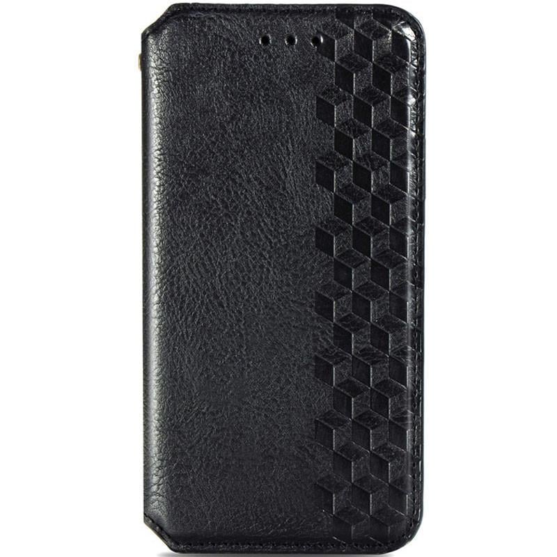 Кожаный чехол книжка GETMAN Cubic (PU) для Samsung Galaxy A51 Черный - фото 1