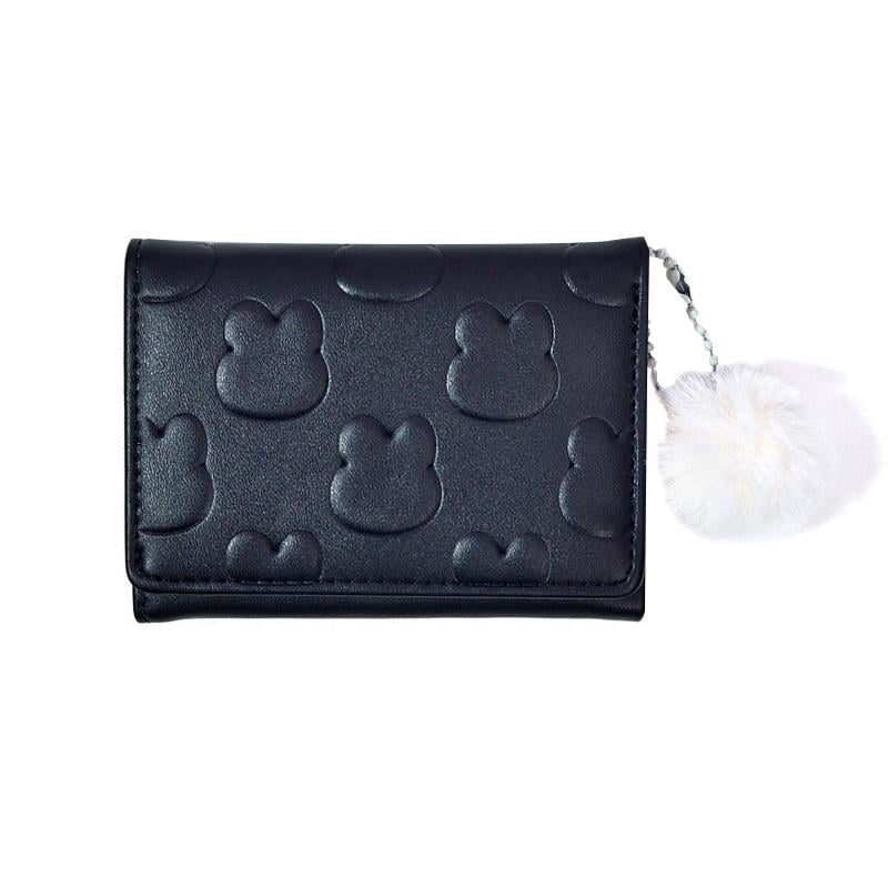 Кошелек женский Eastern Star C325-44 Кролики для карточек с пушистым брелком Black (25713832)