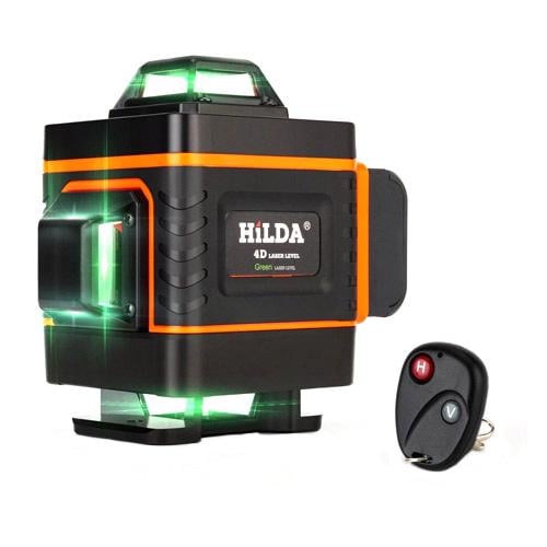 Лазерний рівень, вирівнювання 16 рядків 4x360 Град AKB Hilda 4D Green Laser, Du