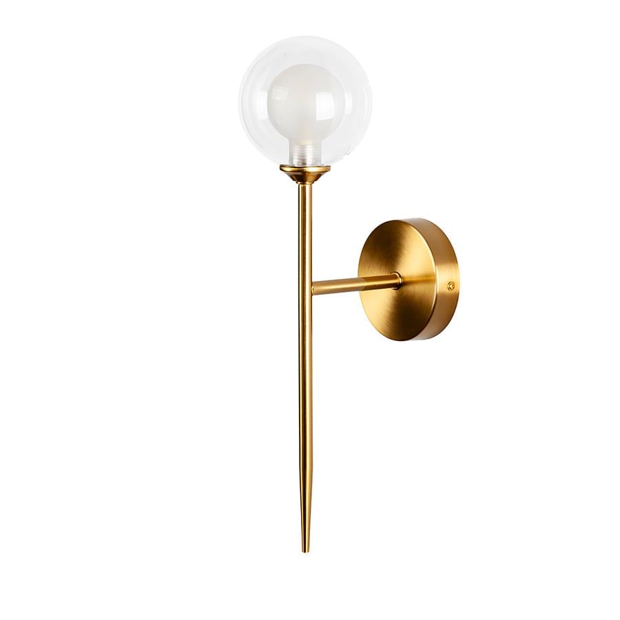 Светильник настенный шар Levistella 999W2502F-1 100 BRZ/CLWH плафон прозрачный/белый Бронза