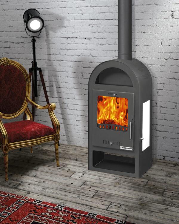 Камин на дровах Hosseven 5030 EFES CERAMIC Q 7,9 кВт 130 мм (25365262)