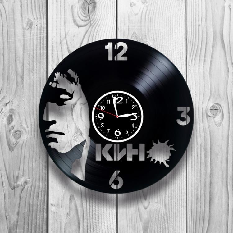 Часы настенные Виктор Цой 0334 из виниловой пластинки