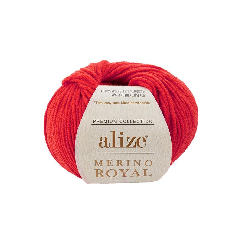 Пряжа Alize Merino Royal 56 Красный
