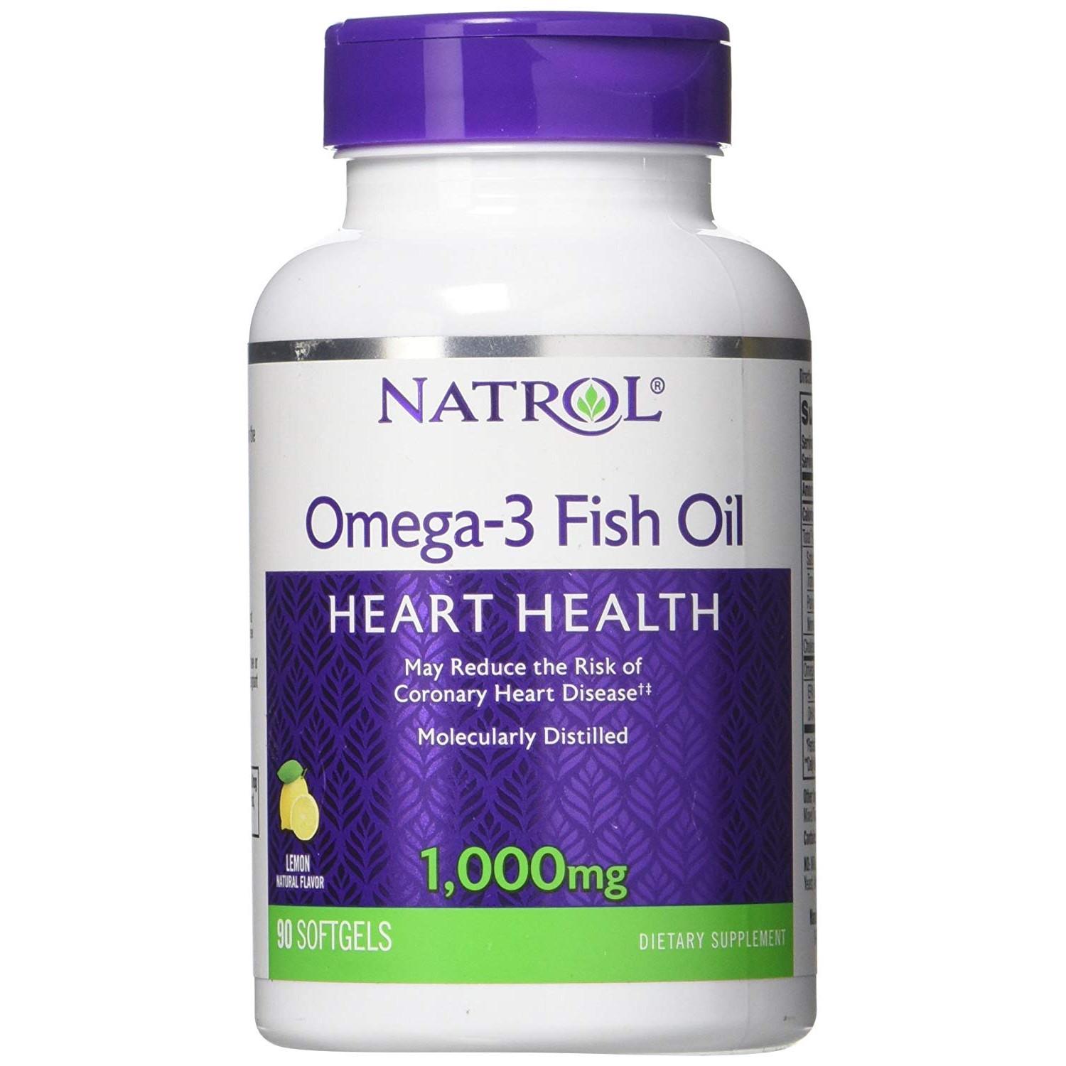 Омега-3 Natrol Omega-3 Fish Oil Lemon 1000 mg 60 softgels