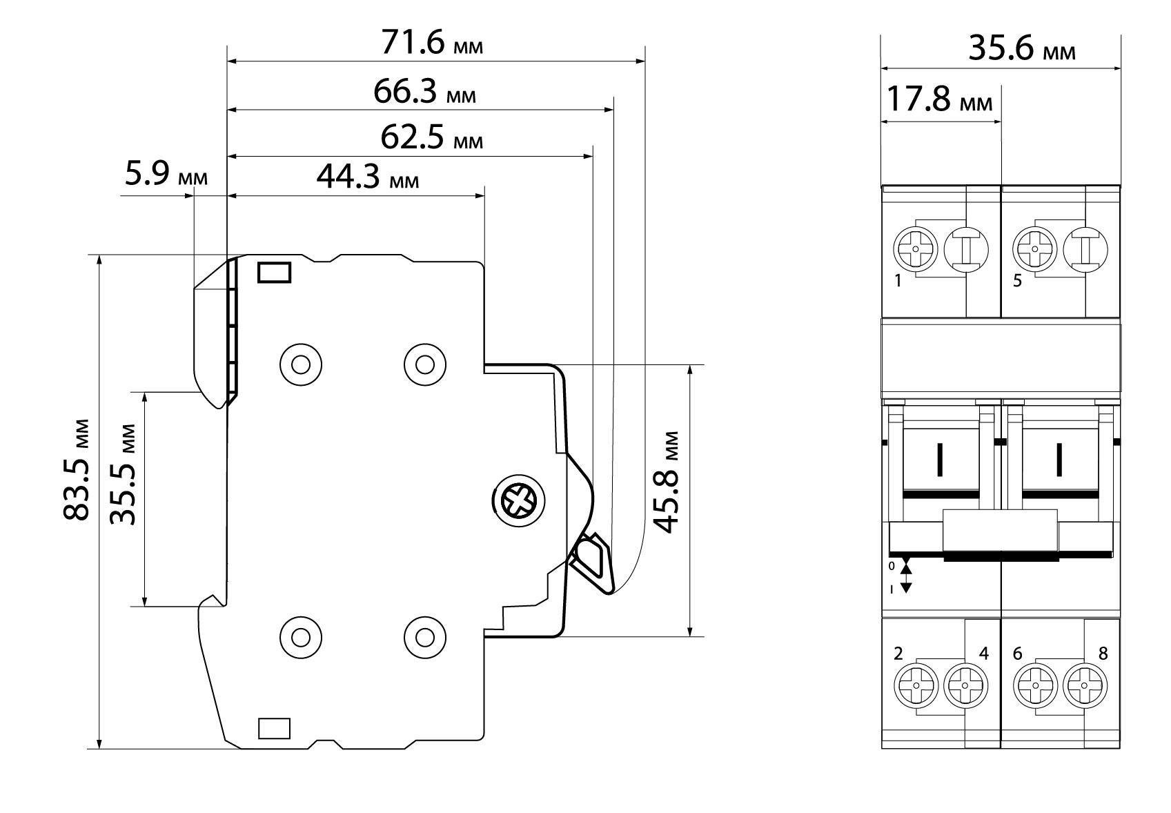 Вимикач-роз'єднувач АСКО-Укрем RPV 1-0-2 2P 40A трипозиційний (A0010220005) - фото 2 Вимикач-роз'єднувач АСКО-Укрем RPV 1-0-2 2P 40A трипозиційний (A0010220005) - фото 2